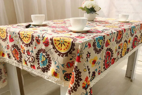 رومیزی جنس پارچه نخی