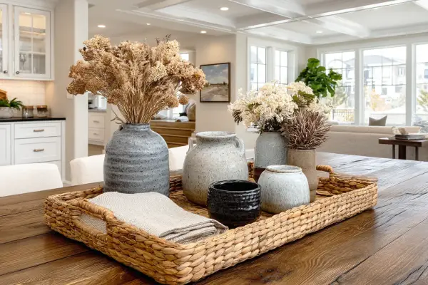 اکسسوری های میز ناهار خوری تزیین میز ناهارخوری با سینی دکوراتیو