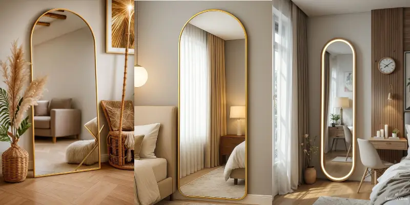 آینه قدی چوبی دیواری