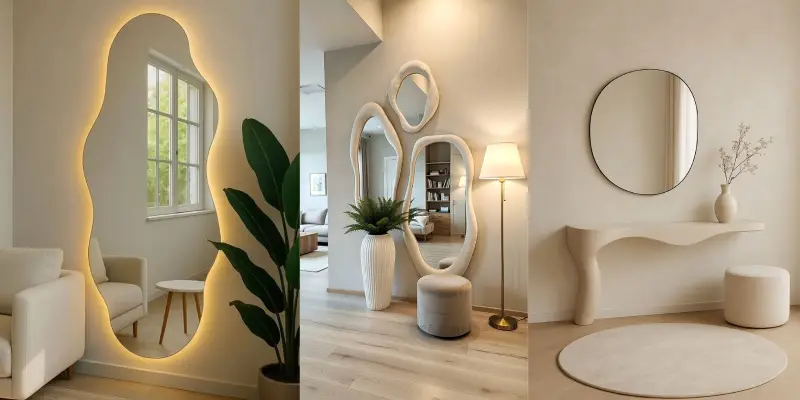 مدل آینه قدی مدرن برای پذیرایی