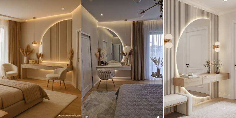 مدل آینه قدی دکوراتیو برای اتاق خواب