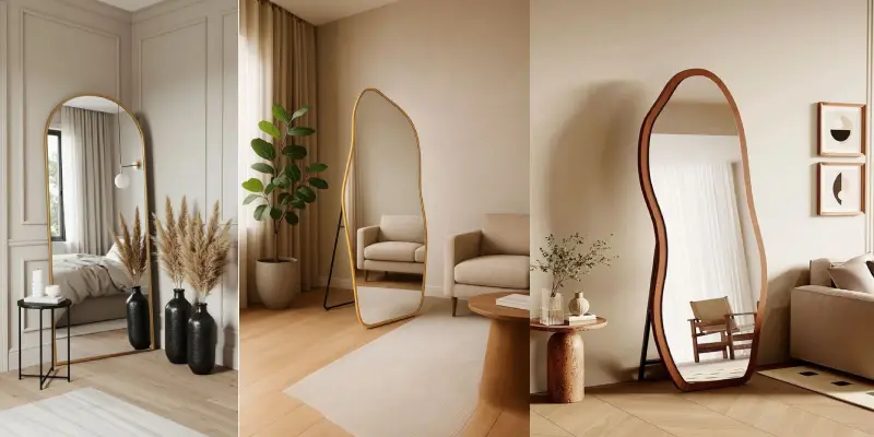 مدل آینه قدی چوبی